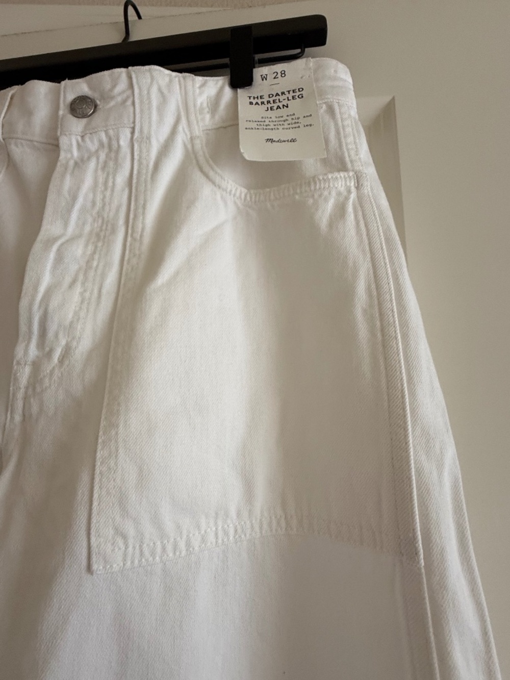 NWT Madewell The Darted Barrel-Leg Jean in Vintage Canvas - 28 - Picture 10 of 16